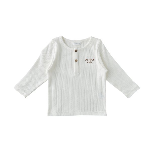 [여주점] [오프라벨 여주점] 밍크뮤 (IV) 아미띠에뮤뮤긴팔티셔츠 (35170-670-01)