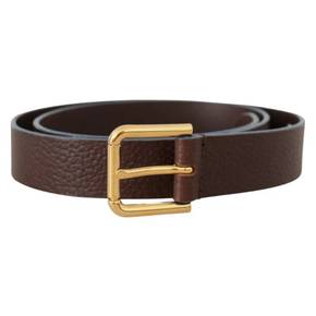 4812585 Dolce  Gabbana Elegant Leather Belt with Mens Buckle