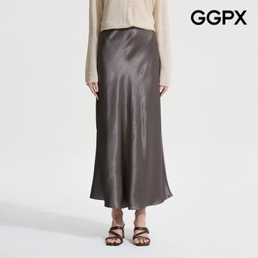 GGPX 시크 롱라인 샤틴 스커트 (GP7SK010F)