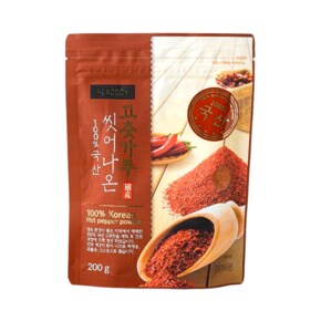 한생 피코크 씻어나온 국산 고춧가루 200g 1개