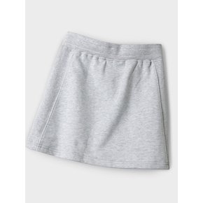 Sweat Mini Cotton Color Matching Basic Skirt Shorts [Melange]