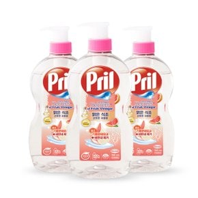 프릴 과실초 자몽 700ml x3개/pril 주방 세제