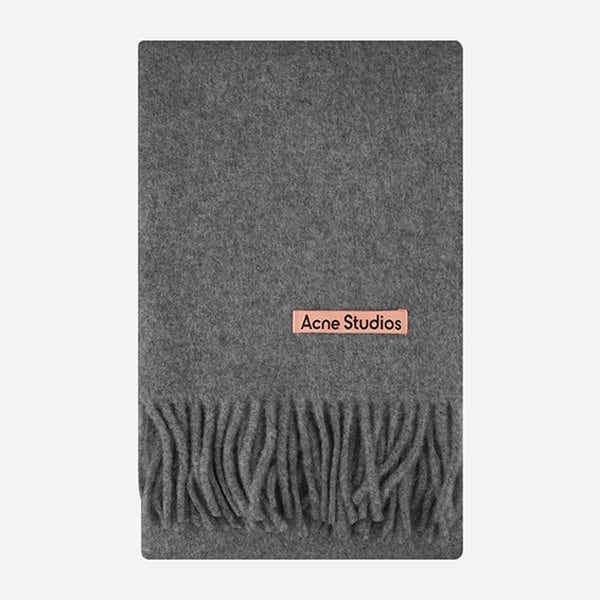 [시흥점] [아크네]5F CA0210 990 프린지 네로우 울 머플러 그레이 멜란지