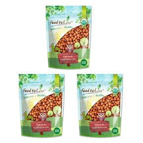 Food to Live 유기농 생 헤이즐넛 907g 3팩 Organic Raw Hazelnuts