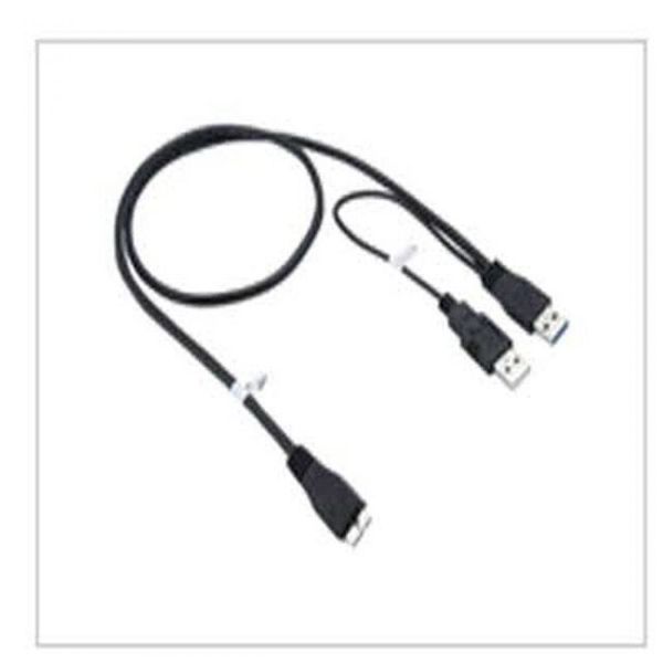 Micro-B Y케이블 데이터 전송과 케이블 보조전원이 블랙 결합된 Y자형 KUSB3.0 USB3.0