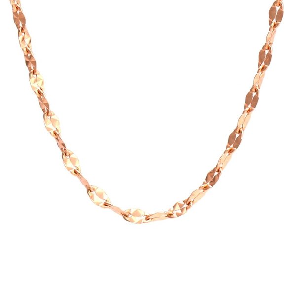 [비앤비골드] 14K 심플 5푼 큐브레드 체인목걸이 NPN25322