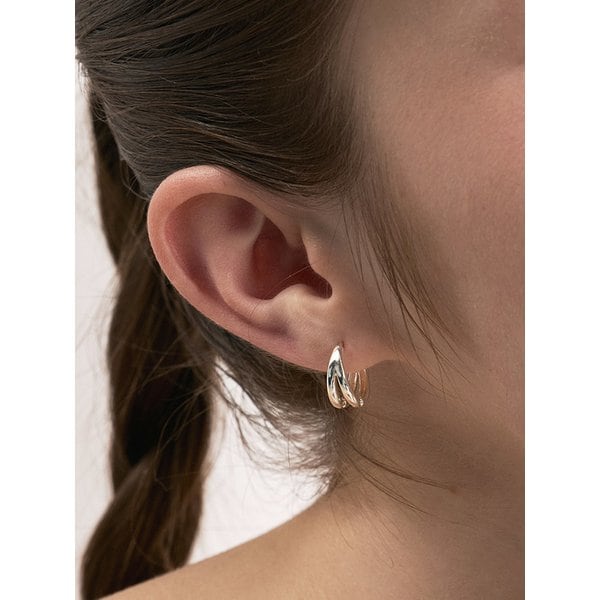 edge double v one-touch earring