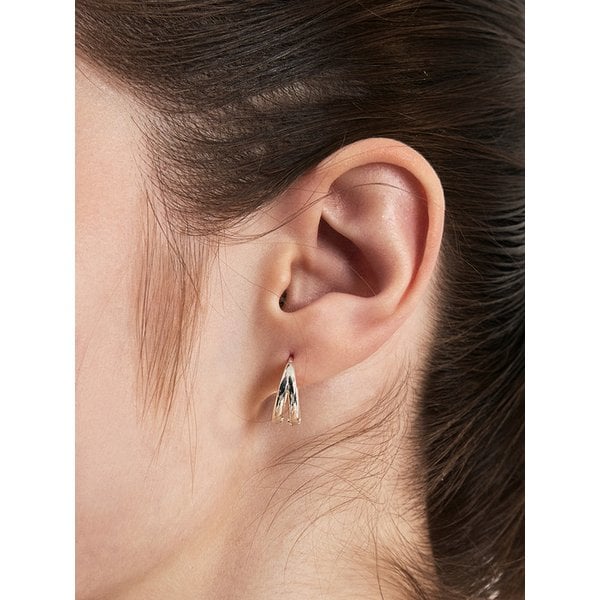 edge double v one-touch earring