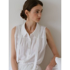 Loe tie linen blouse