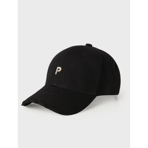 [본사직영] 블랙 빈티지 P로고 볼캡 M-RCAP50