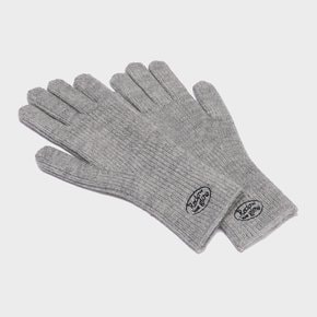 KNIT LOGO GLOVE GRAY