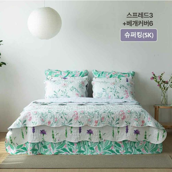 [26SS/최신상/메종노아] SK 속건워싱 시어서커 스프레드3장+베개커버 세트6장 총9종 SK(슈퍼킹/양