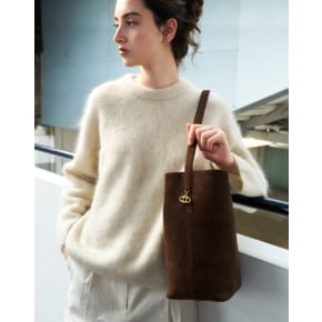 [PANIER] 초코브라운 스웨이드 파니에 버킷백L AABA6F203W3