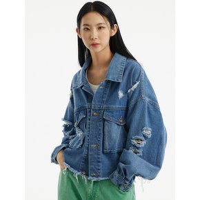 UP-384 디스트로이드 데님자켓_DESTROYED DENIM JACKET BLUE