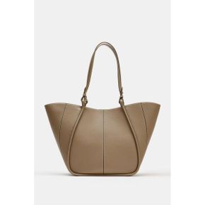 ZARA 자라 우먼 숄더 스트랩 디테일 토트 백 타우페 그레이 6076810131 6076810 1317925