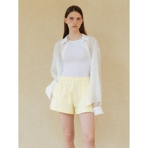 tencel sheer loose-fit shirt (white)