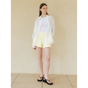 tencel sheer loose-fit shirt (white)