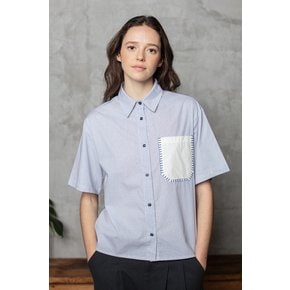 CASTELANE - Microcheck shirt_BLUE-LPTA0BL07W