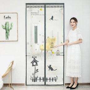 [홈트리]굿라이프 러브레터 문 모기장(100x200cm) 현관방충망