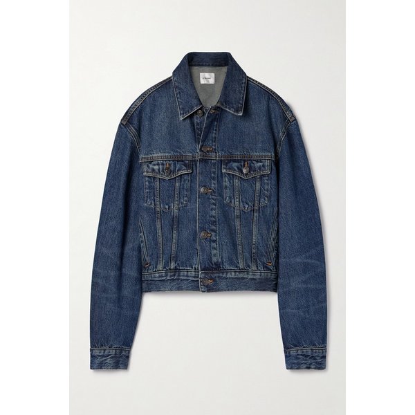 더 커브 데님 재킷 미드 블루 46376663162951869