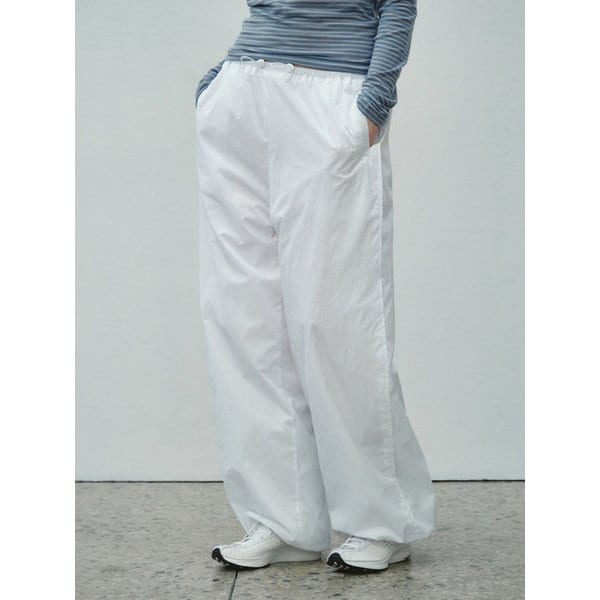 Volume Wide Drawstring Pants_CTB562(White)