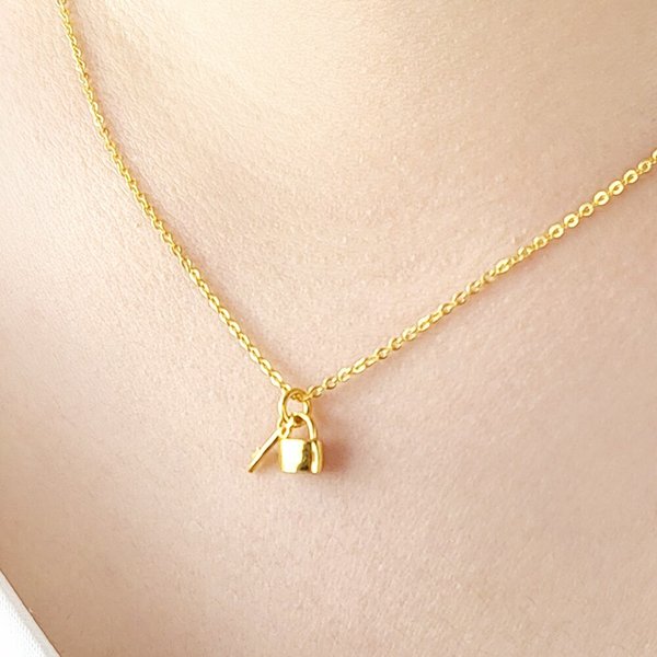 [가앤] 24k순금 자물쇠 열쇠 목걸이3.75g