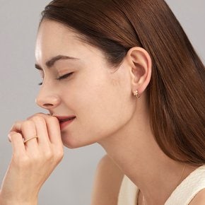 14K 포리벨 큐빅 원터치 귀걸이