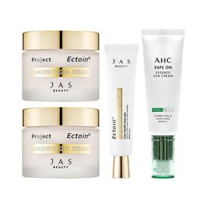 [쟈스] 엑토인 맨얼굴 크림 55ml x2 + 30ml + AHC 에센스 선크림 50ml (S10640846)