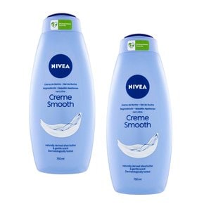 [해외직구] 니베아 스무스 샤워크림 Nivea Shower Cream 750ml 2팩 유럽직구