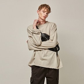 [YAN13] WIDE OVER LONG T-SHIRTS_LIGHT BEIGE