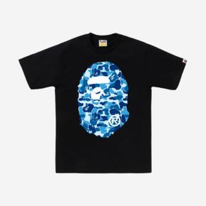 베이프 ABC 카모 빅 에이프 헤드 티셔츠 블랙 블루 BAPE ABC Camo Big Ape Head T-Shirt Black B