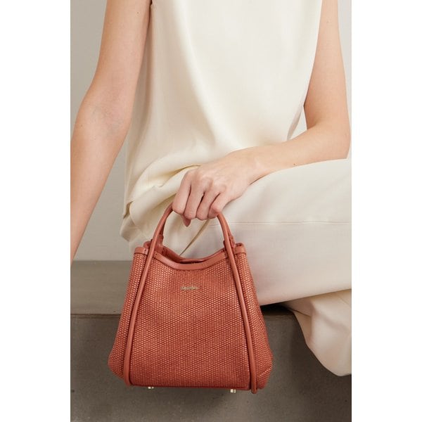 마린 엑스트라 스몰 가죽 트리밍 인조 라피아 토트 46376663163002894