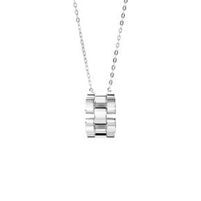 Triple link necklace (WG)(200037)