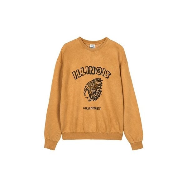 [와일드 동키] FW25 공용 일리노이 맨투맨 FG ILLINOIS MARBLE ORANGE