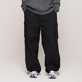 CB NYLON WIDE CARGO PANTS (BLACK)