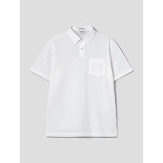 갤럭시라이프스타일 [CARDINAL] 서커 반팔 칼라 넥 티셔츠   화이트 (GC3342C011)