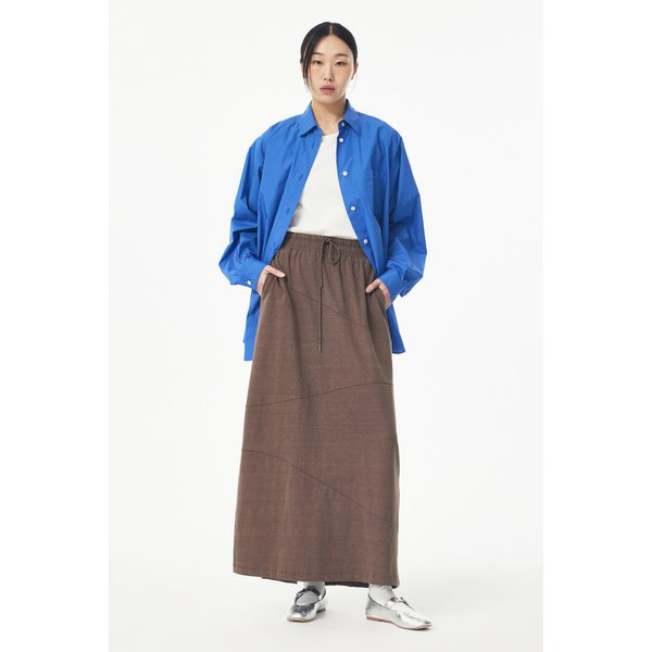 웨이브 절개 롱 스커트 9105132557071