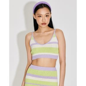 TG STRIPED KNIT CAMI CROP TOP_T316TP110(VT)