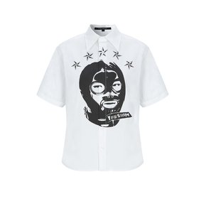 24SS BDSM MASK PRINT SHIRT