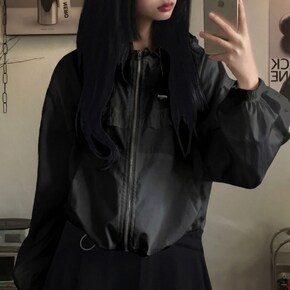 비숑 프릴 러플 후드 점퍼 윈드브레이커2color