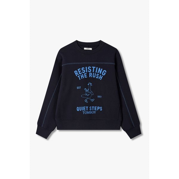 스티치 디테일 그래픽 맨투맨 9106122106092