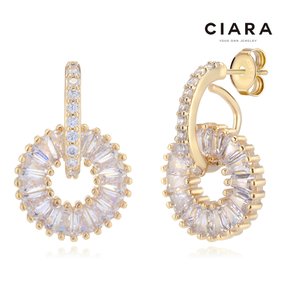 CIARA 14K Ravenna 메스큐브 써클플레잇 귀걸이(GoldPlated)