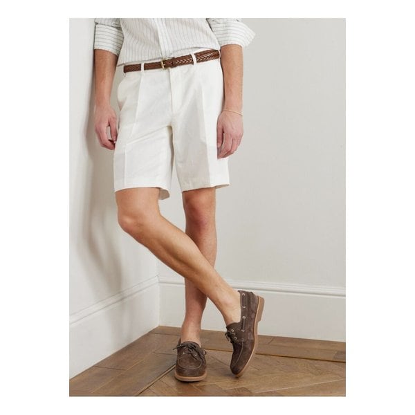 브루넬로쿠치넬리 스웨이드 보트 슈즈 브라운 46376663162869091