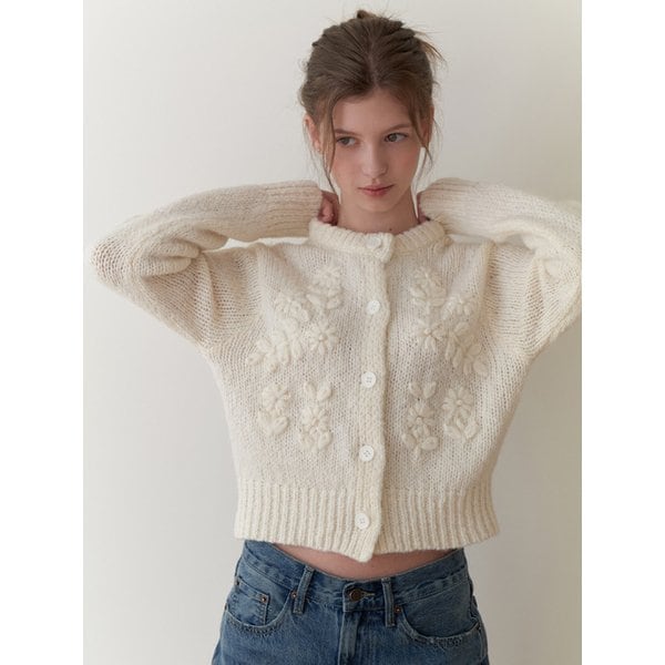 Marshmallow knit cardigan (ivory)