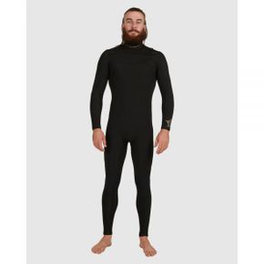 Quiksilver Mens 4/3mm Mikey Wright Everyday Sessions Chest Zip Wetsuit - BLACK