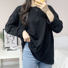 제이지컴퍼니 여성 베이직 라운드넥 무지 긴팔 레이어드 티셔츠 5COLOR