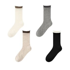 여름 투톤 돌돌이 중목양말 4color LM 0650_P397189198