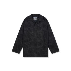 Black Faux Suede Polo