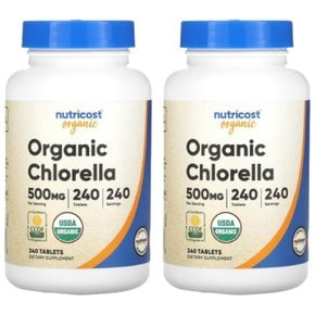 뉴트리코스트 클로렐라 Chlorella 500mg 240타블렛 2개