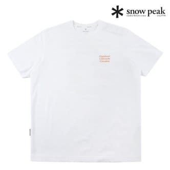 스노우피크 남성 퀵드라이 캠핑 반팔 티셔츠 S23MMCTS75 WH
